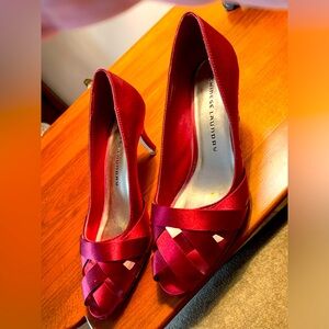 Red Chinese Laundry Open Toed Pumps